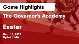 The Governor's Academy vs Exeter Game Highlights - Dec. 15, 2023