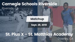 Matchup: Riverside Christian  vs. St. Pius X - St. Matthias Academy 2017