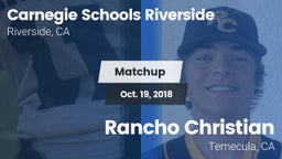 Matchup: Riverside Christian  vs. Rancho Christian  2017