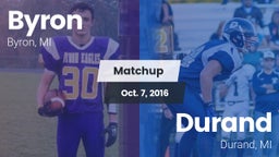 Matchup: Byron  vs. Durand  2016