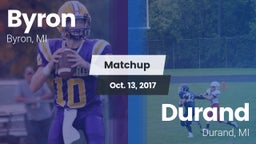 Matchup: Byron  vs. Durand  2017