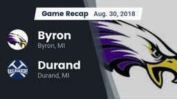 Recap: Byron  vs. Durand  2018