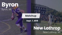 Matchup: Byron  vs. New Lothrop  2018