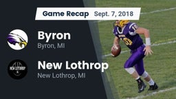 Recap: Byron  vs. New Lothrop  2018