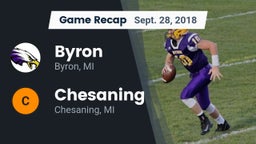 Recap: Byron  vs. Chesaning  2018