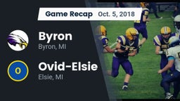 Recap: Byron  vs. Ovid-Elsie  2018