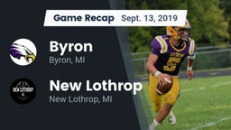 Recap: Byron  vs. New Lothrop  2019