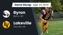 Recap: Byron  vs. Lakeville  2019