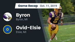Recap: Byron  vs. Ovid-Elsie  2019
