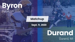 Matchup: Byron  vs. Durand  2020