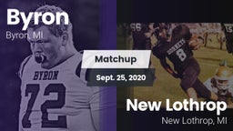 Matchup: Byron  vs. New Lothrop  2020