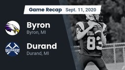 Recap: Byron  vs. Durand  2020