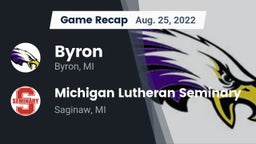 Recap: Byron  vs. Michigan Lutheran Seminary  2022