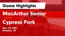 MacArthur Senior  vs Cypress Park   Game Highlights - Dec. 22, 2021