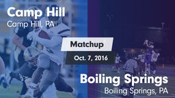 Matchup: Camp Hill High vs. Boiling Springs  2016