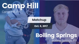 Matchup: Camp Hill High vs. Boiling Springs  2017