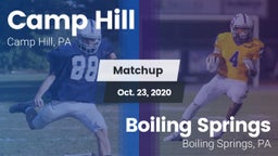 Matchup: Camp Hill High vs. Boiling Springs  2020