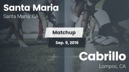 Matchup: Santa Maria High vs. Cabrillo  2016