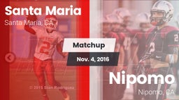 Matchup: Santa Maria High vs. Nipomo  2016