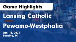 Lansing Catholic  vs Pewamo-Westphalia  Game Highlights - Jan. 18, 2023