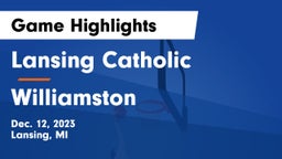 Lansing Catholic  vs Williamston  Game Highlights - Dec. 12, 2023