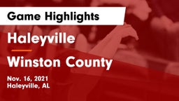 Haleyville  vs Winston County  Game Highlights - Nov. 16, 2021