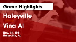 Haleyville  vs Vina  Al Game Highlights - Nov. 18, 2021