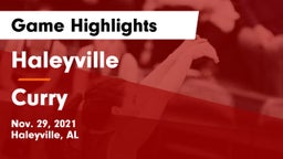 Haleyville  vs Curry  Game Highlights - Nov. 29, 2021