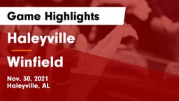 Haleyville  vs Winfield  Game Highlights - Nov. 30, 2021