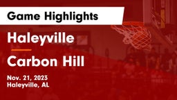 Haleyville  vs Carbon Hill Game Highlights - Nov. 21, 2023