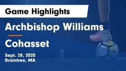 Archbishop Williams  vs Cohasset  Game Highlights - Sept. 28, 2020