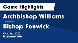 Archbishop Williams  vs Bishop Fenwick  Game Highlights - Oct. 26, 2020