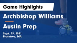 Archbishop Williams  vs Austin Prep Game Highlights - Sept. 29, 2021