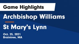 Archbishop Williams  vs St Mary's Lynn Game Highlights - Oct. 25, 2021