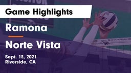 Ramona  vs Norte Vista Game Highlights - Sept. 13, 2021