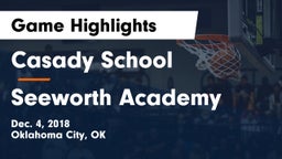 Casady School vs Seeworth Academy Game Highlights - Dec. 4, 2018