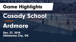 Casady School vs Ardmore  Game Highlights - Dec. 27, 2018