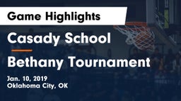 Casady School vs Bethany Tournament Game Highlights - Jan. 10, 2019