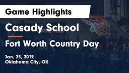 Casady School vs Fort Worth Country Day  Game Highlights - Jan. 25, 2019