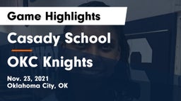 Casady School vs OKC Knights Game Highlights - Nov. 23, 2021