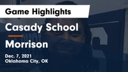 Casady School vs Morrison  Game Highlights - Dec. 7, 2021