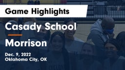Casady School vs Morrison  Game Highlights - Dec. 9, 2022