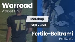 Matchup: Warroad  vs. Fertile-Beltrami  2018