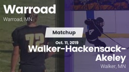 Matchup: Warroad  vs. Walker-Hackensack-Akeley  2019