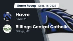 Recap: Havre  vs. Billings Central Catholic  2022