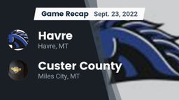 Recap: Havre  vs. Custer County  2022