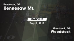 Matchup: Kennesaw Mt. High Sc vs. Woodstock  2016