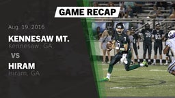 Recap: Kennesaw Mt.  vs. Hiram  2016