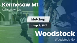 Matchup: Kennesaw Mt. High Sc vs. Woodstock  2017