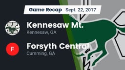 Recap: Kennesaw Mt.  vs. Forsyth Central  2017